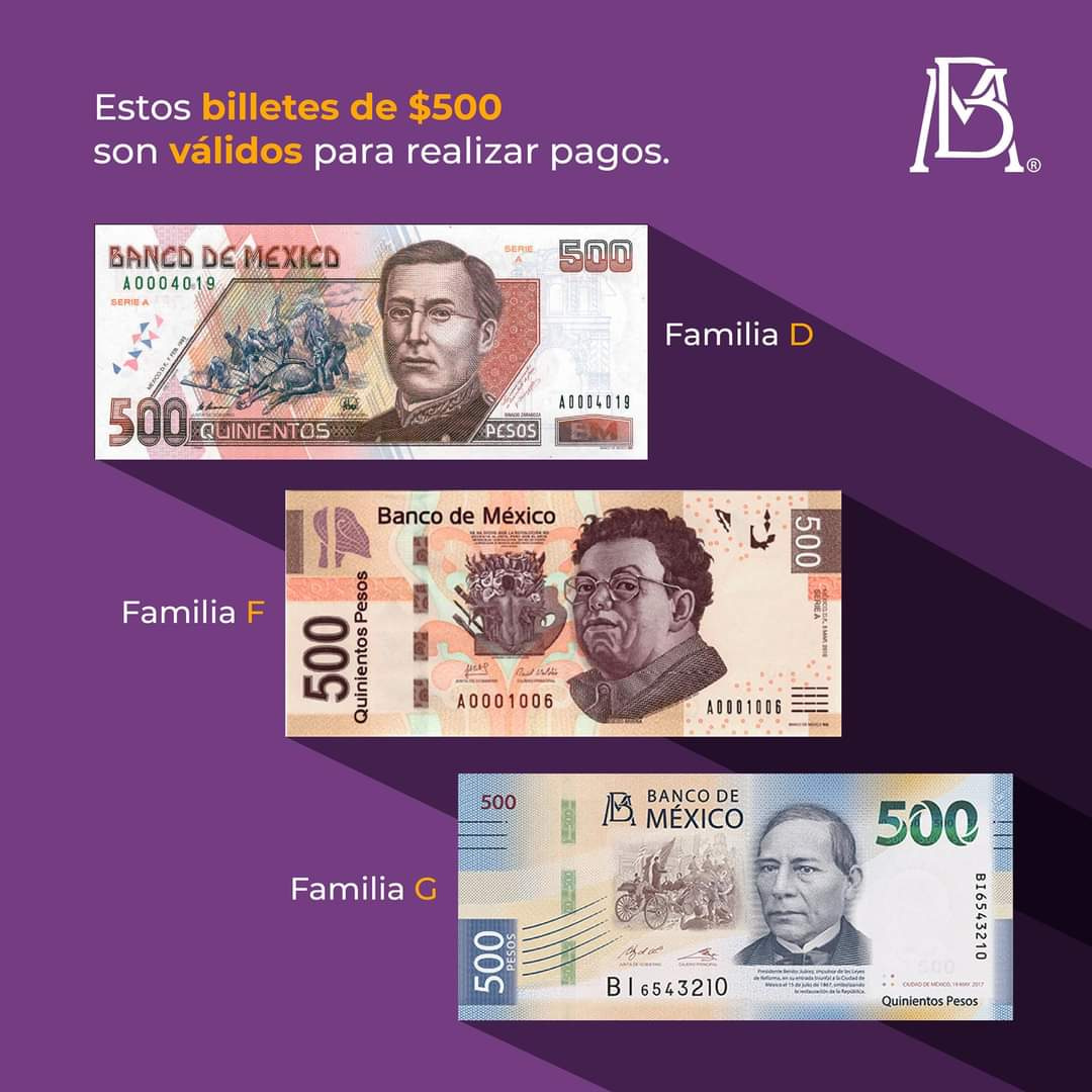 billetes de 500 pesos